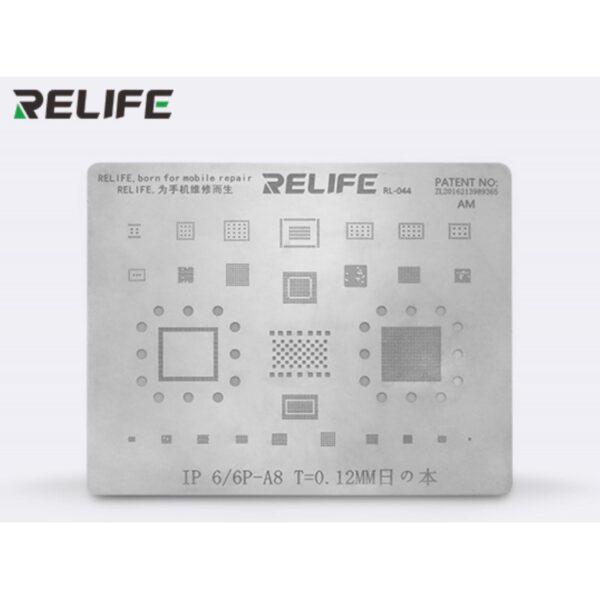 Malla de acero ,plantilla BGA Relife RL-044(6G-6p cpu A8)