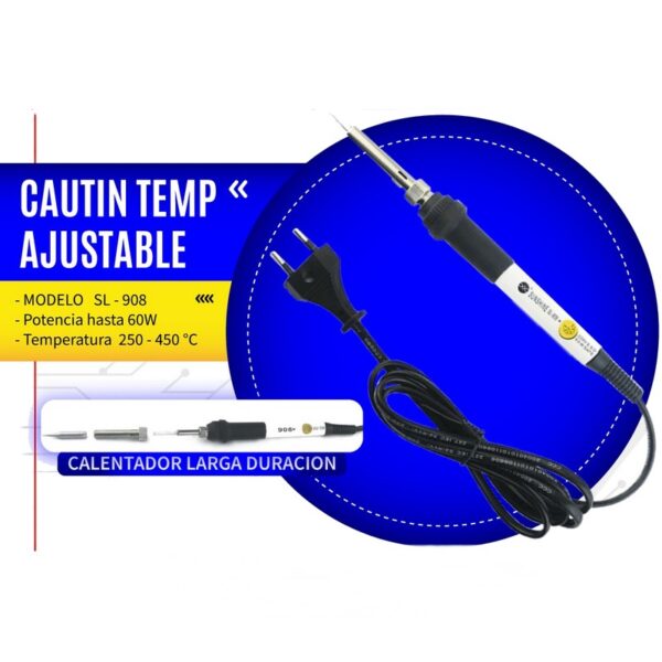 Cautín Sunshine SL-908 Soldador Regulable 60w