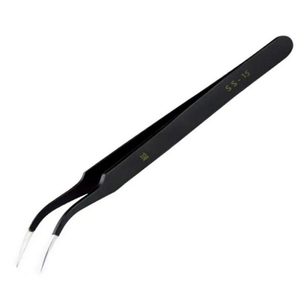 Sunshine SS-15 Pinza Ultra Fina Curva Antiestática