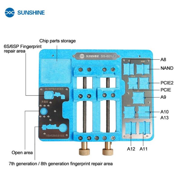 SUNSHINE SS-601J-accesorio de placa base para iPhone, reparación de huellas dactilares, soporte PCB, reparación de soldadura