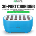 RELIFE-cargador inteligente de alta potencia RL-304M, dispositivo Digital de carga, 30 puertos, 160W, USB