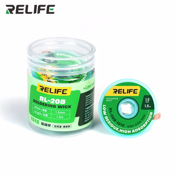 REMOVEDOR DE SOLDADURA DE TRENZA DESOLDADORA RELIFE RL-20B 1,5mm